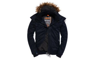 Microfibre Fur Hooded SD-Windbomber Jacket (Men)