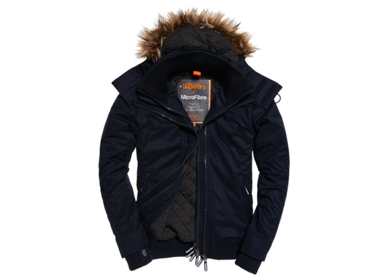 Microfibre Fur Hooded SD-Windbomber Jacket (Men)