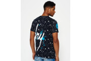 Crew Neck Splatter T-shirt -eclipse navy