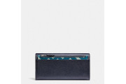 SLIM ENVELOPE WALLET WITH WILD PLAID PRINT