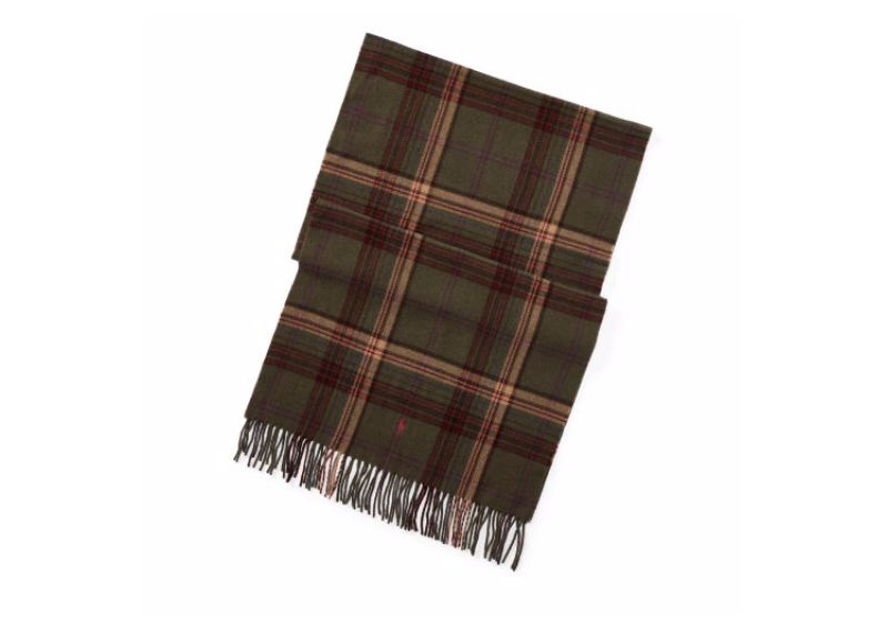 Plaid Wool Blanket Scarf