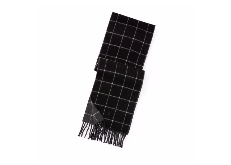 Reversible Windowpane Scarf