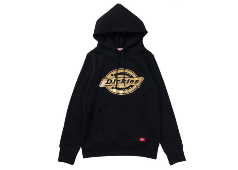 Logo Gold Foil Print Pullover Parka