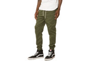 MILITARY GREEN STRETCH TWILL JOGGER