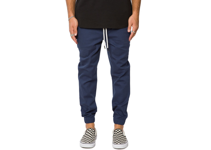 NAVY STRETCH TWILL JOGGERS