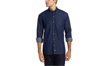 Long-Sleeve Denim Work Shirt