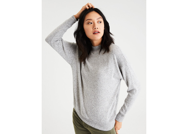 SOFT & SEXY PLUSH MOCK NECK SWEATSHIRT