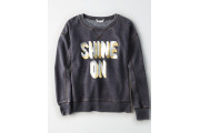 METALLIC GRAPHIC SWEATSHIRT