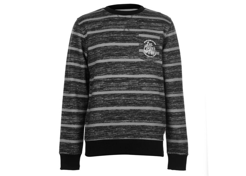 Textured AOP Crew Sweater