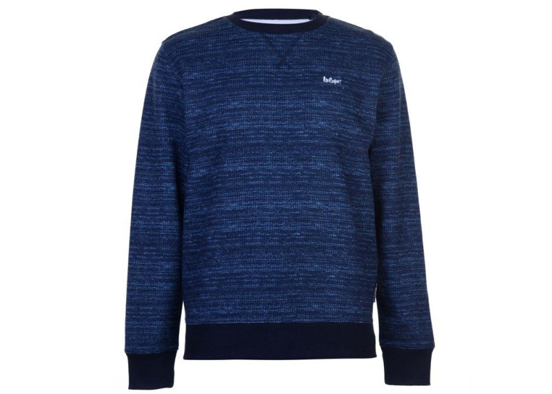 Textured AOP Crew Sweater