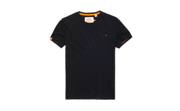 Orange Label Vintage Embroidery T-shirt -black