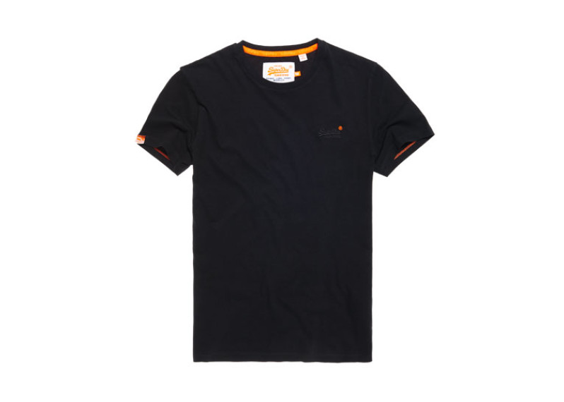 Orange Label Vintage Embroidery T-shirt -black