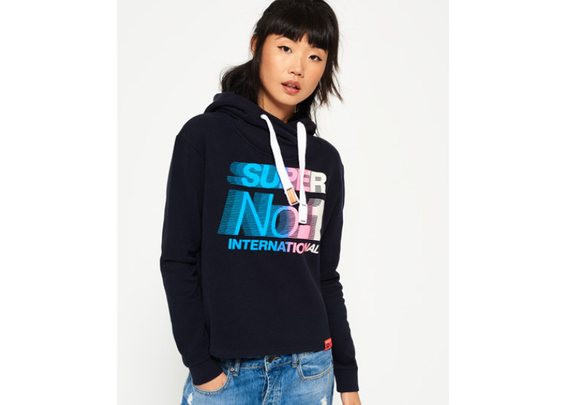 International Crop Hoodie