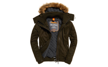 Microfibre Fur Hooded SD-Windbomber Jacket