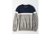 BIRD'S-EYE CREW NECK SWEATER