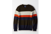 STRIPED CREW NECK SWEATER