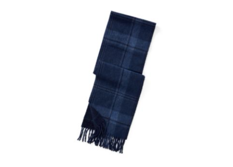 Reversible Plaid Wool Scarf