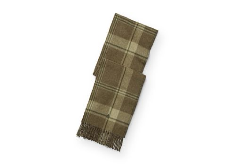 Reversible Plaid Wool Scarf