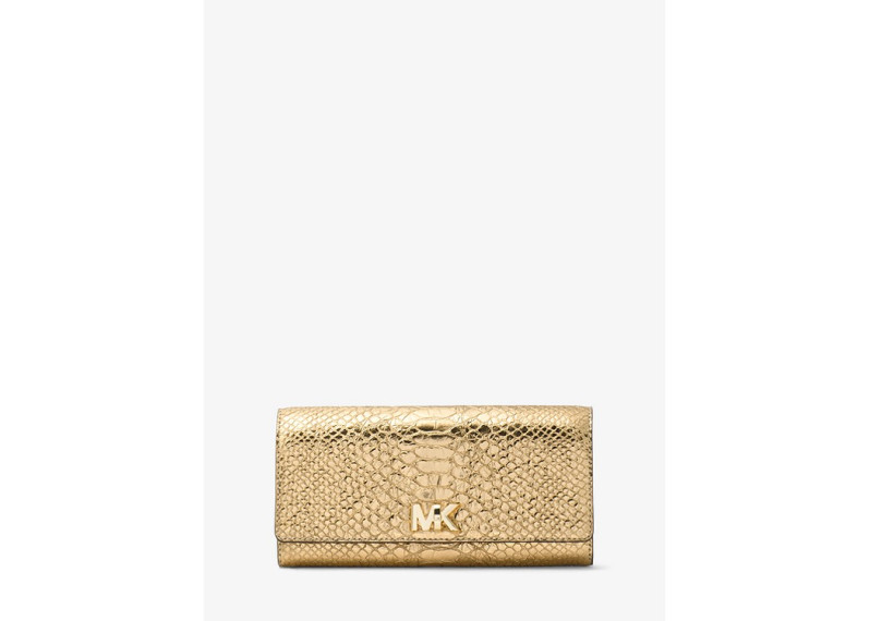 Mott Metallic Embossed-Leather Wallet