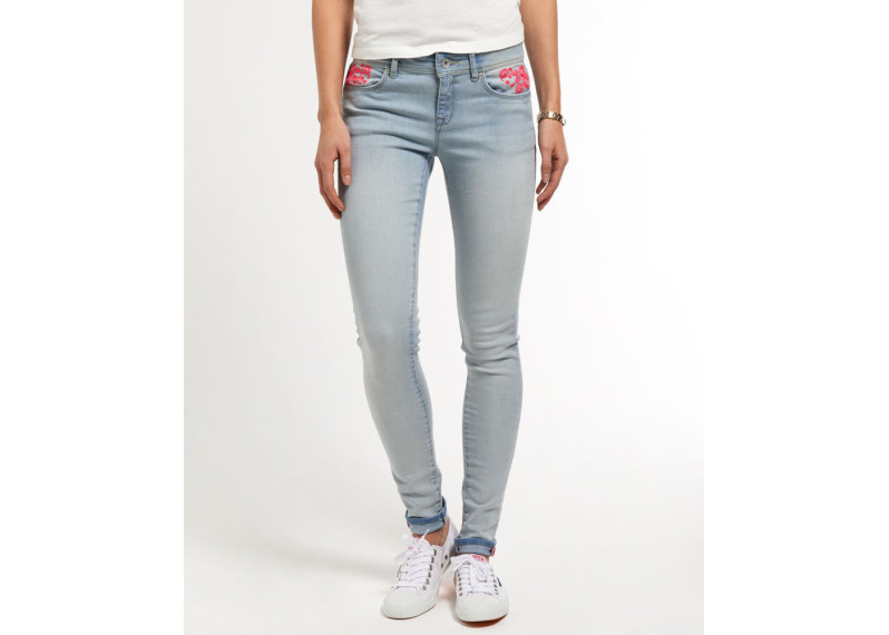 Skinny Folkoric Jeans Gypsy Rose Coral