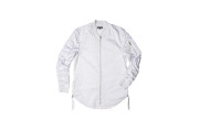 OPTIC WHITE CURVED HEM BOMBER JACKET