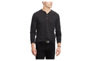 Cotton-Blend Henley Shirt