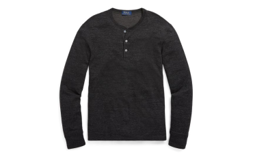 Cotton-Blend Henley Shirt