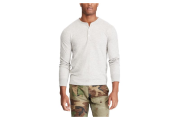 Cotton-Blend Henley Shirt