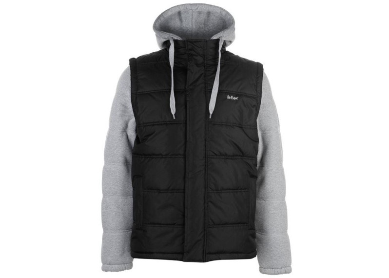 Mixed Fabric Padded Jacket