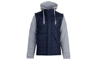 Mixed Fabric Padded Jacket