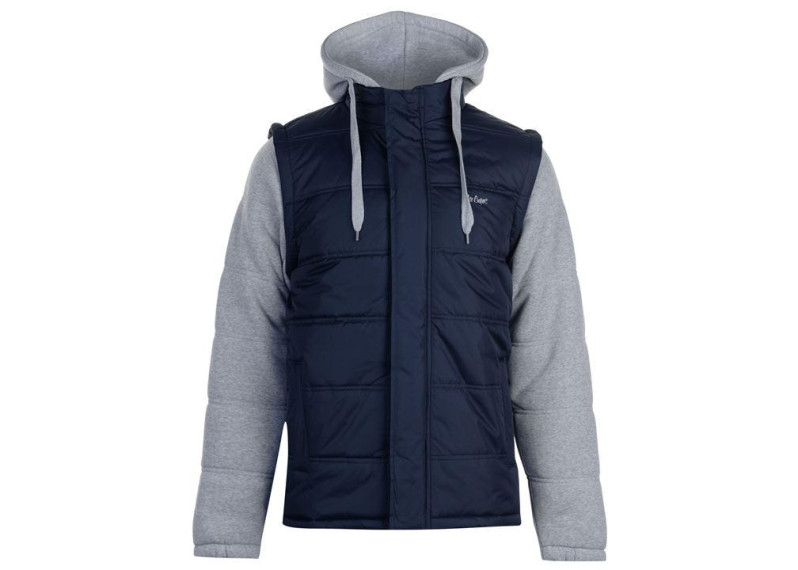 Mixed Fabric Padded Jacket