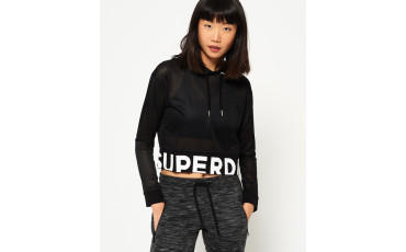 Mesh Crop Hoodie