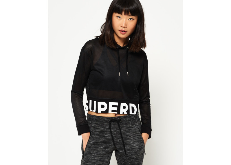 Mesh Crop Hoodie