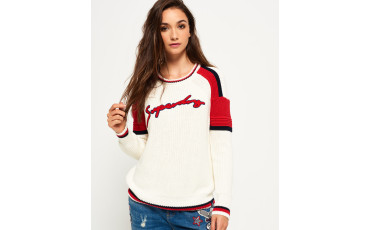 Preppy Blocked Knit Jumper