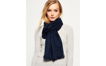 Solid Capital Fringe Scarf