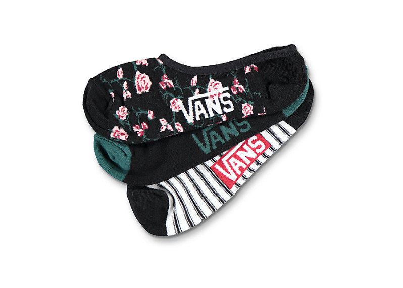 Vans 3 Pack Canoodle Vintage Flower No Show Socks