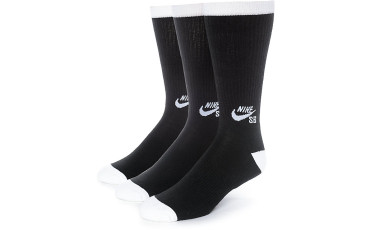 Nike SB 3 Pack Black Crew Socks