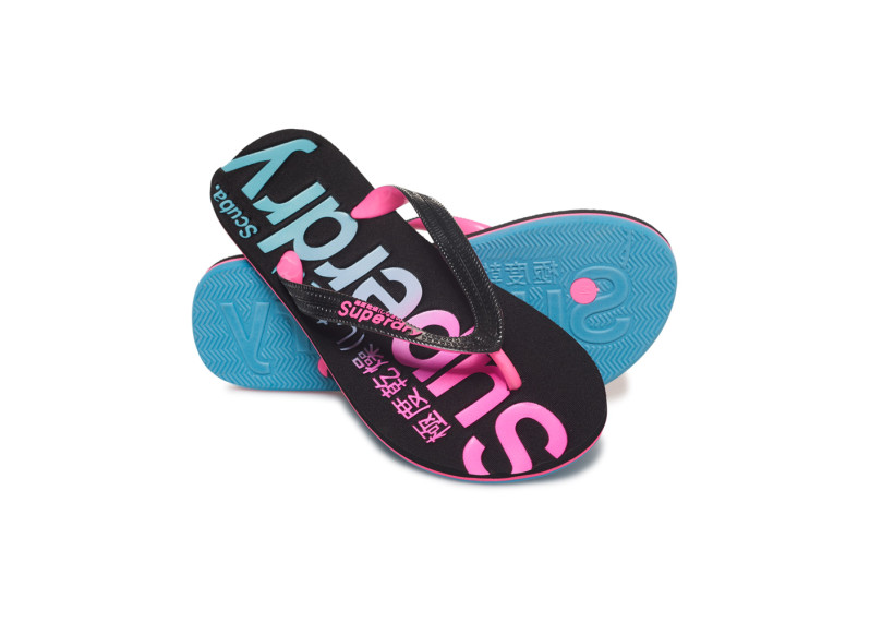 Faded Logo Scuba Flip Flops