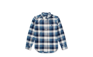 Plaid Cotton Oxford Shirt 大童