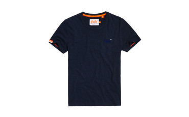 Orange Label Vintage Embroidered T-Shirt Deep Indigo Jaspe