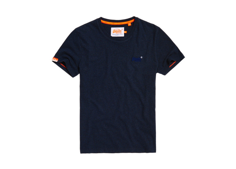 Orange Label Vintage Embroidered T-Shirt Deep Indigo Jaspe