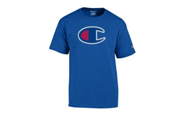 Made On Demand Short Sleeve Tee Shirt with Royal Mesh Logo