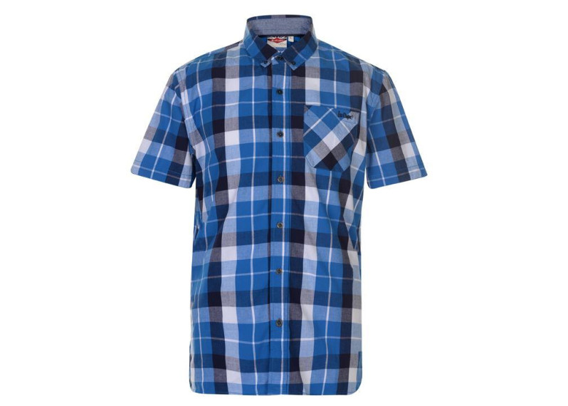 Short Sleeve Check Shirt Mens