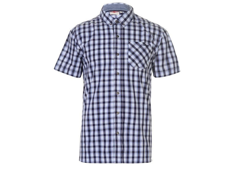 Short Sleeve Check Shirt Mens