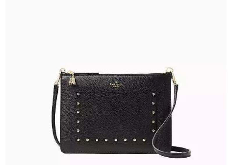 on purpose studded leather crossbody