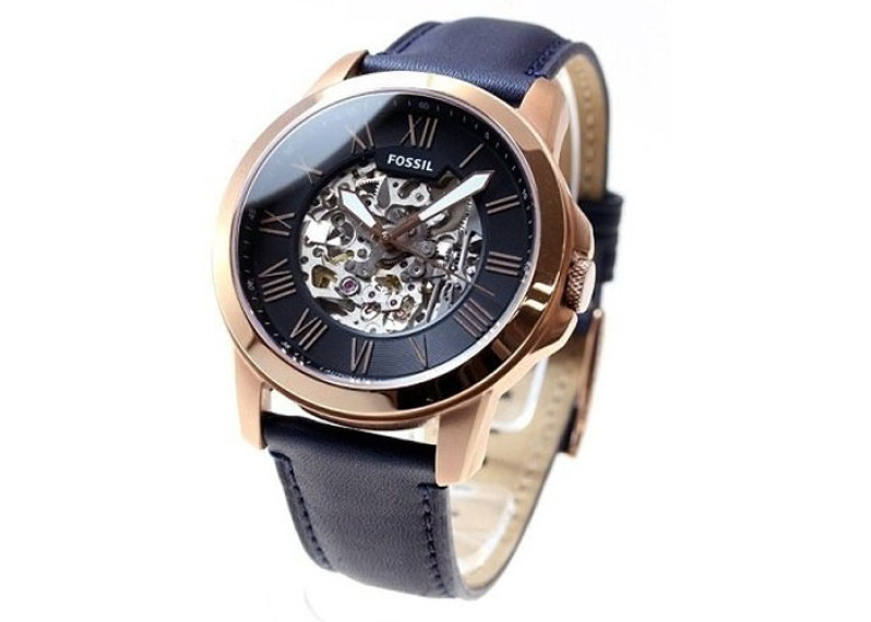 Grant Navy Blue Skeleton Dial Automatic Men's Watch