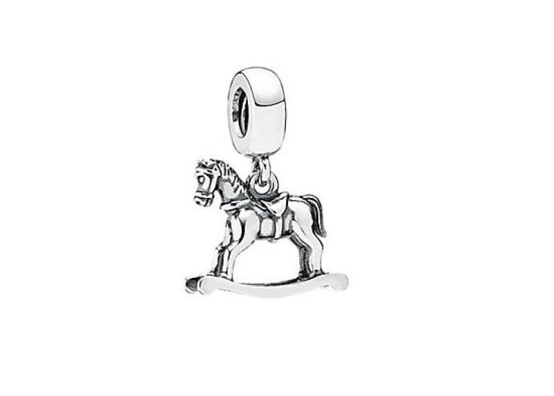 Silver Rocking Horse Charm