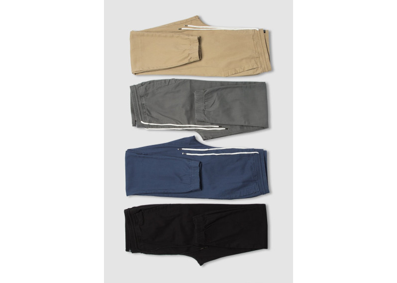 STRETCH TWILL JOGGERS - 4 PACK MIX COLORS