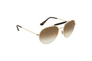 Light Brown Gradient Metal Sunglases