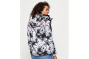 Technical Hooded Print Pop Zip Windcheater